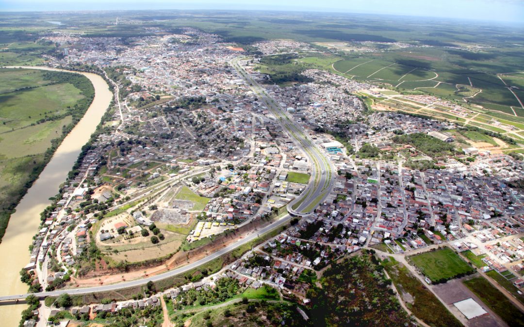 Imagem aérea mostra a cidade de São Mateus