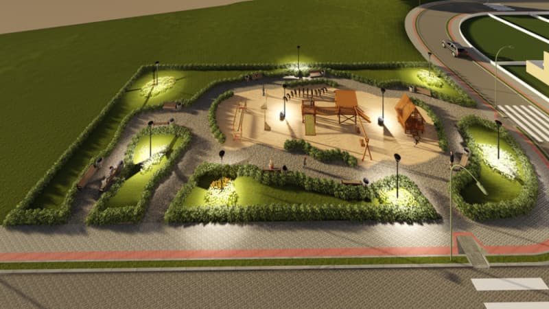 Imagem em 3D do parque do Residencial Jacui II ilustra post do blog da Soma Urbanismo