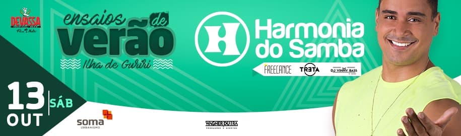 Ensaios de Verão Guriri contará com a presença da banda Harmonia do Samba