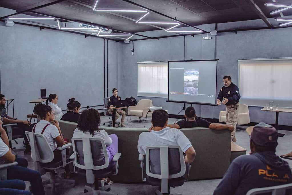 Registro do evento de Maio Amarelo, em 2023, na Soma Urbanismo. 