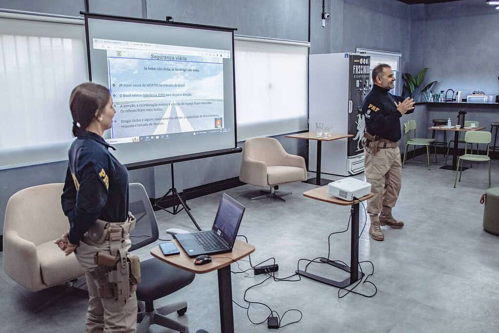 Registro do evento de Maio Amarelo, em 2023, na Soma Urbanismo. 