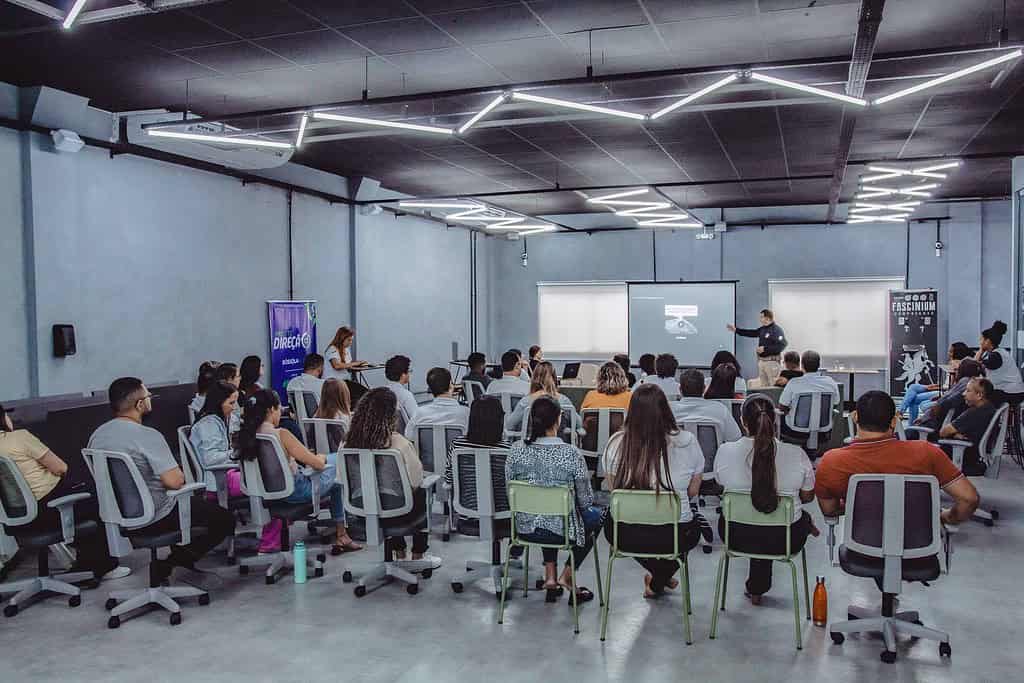 Registro do evento de Maio Amarelo, em 2023, na Soma Urbanismo. 