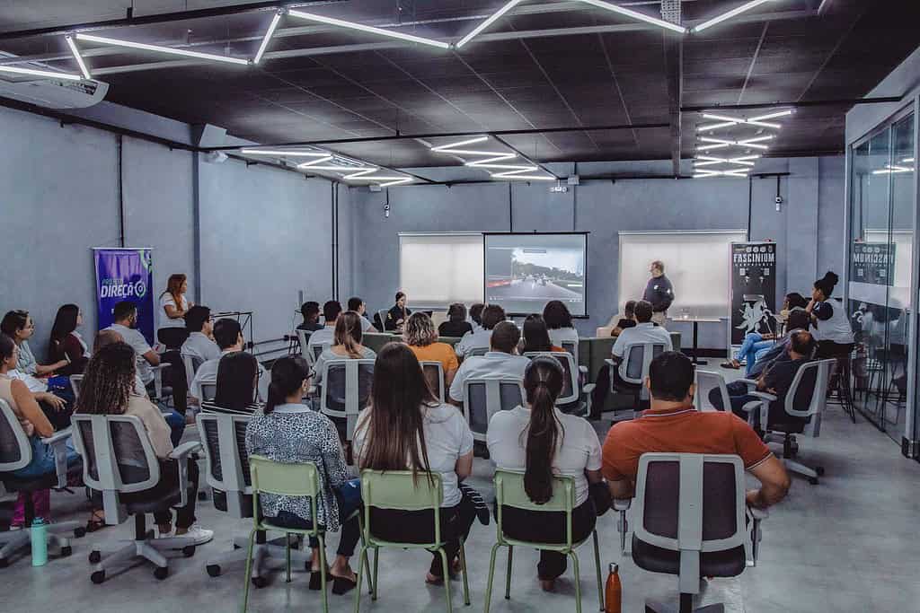 Registro do evento de Maio Amarelo, em 2023, na Soma Urbanismo. 