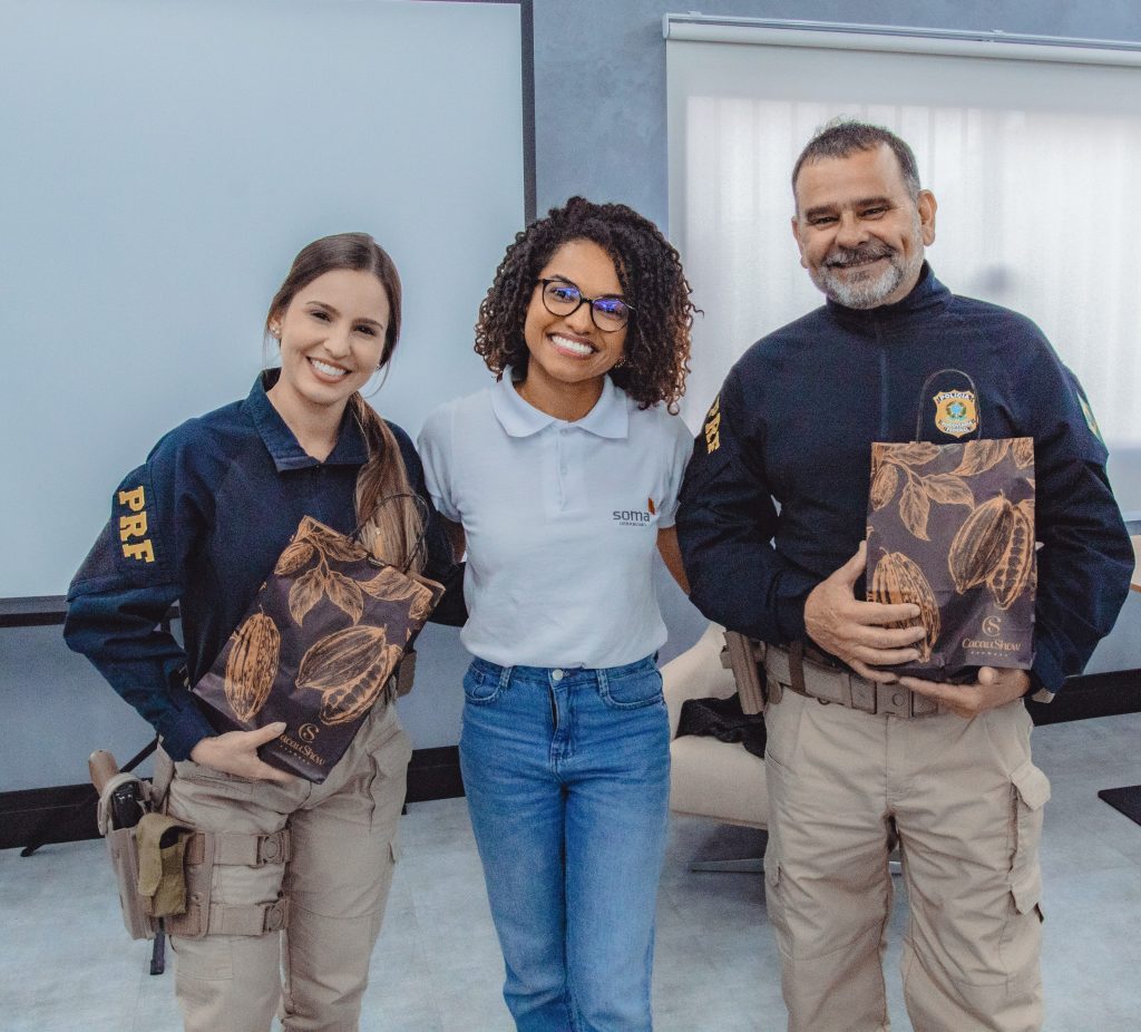 Registro do evento de Maio Amarelo, em 2023, na Soma Urbanismo. 