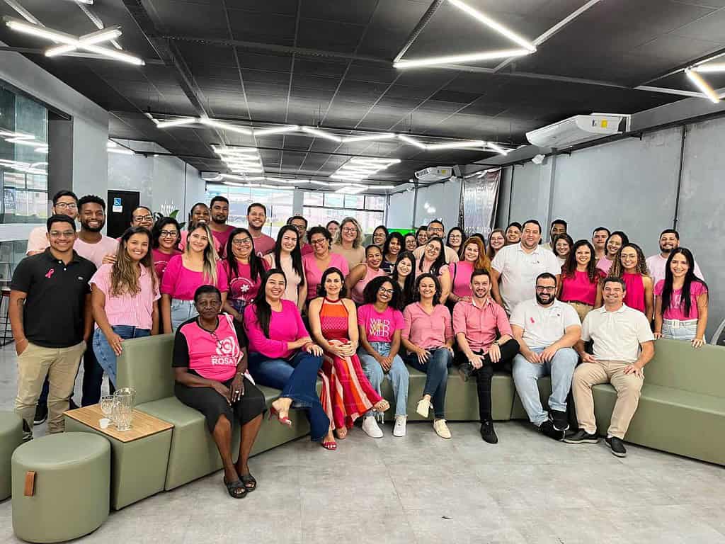 Registro de ação para o Outubro Rosa 2023, da Soma Urbanismo.