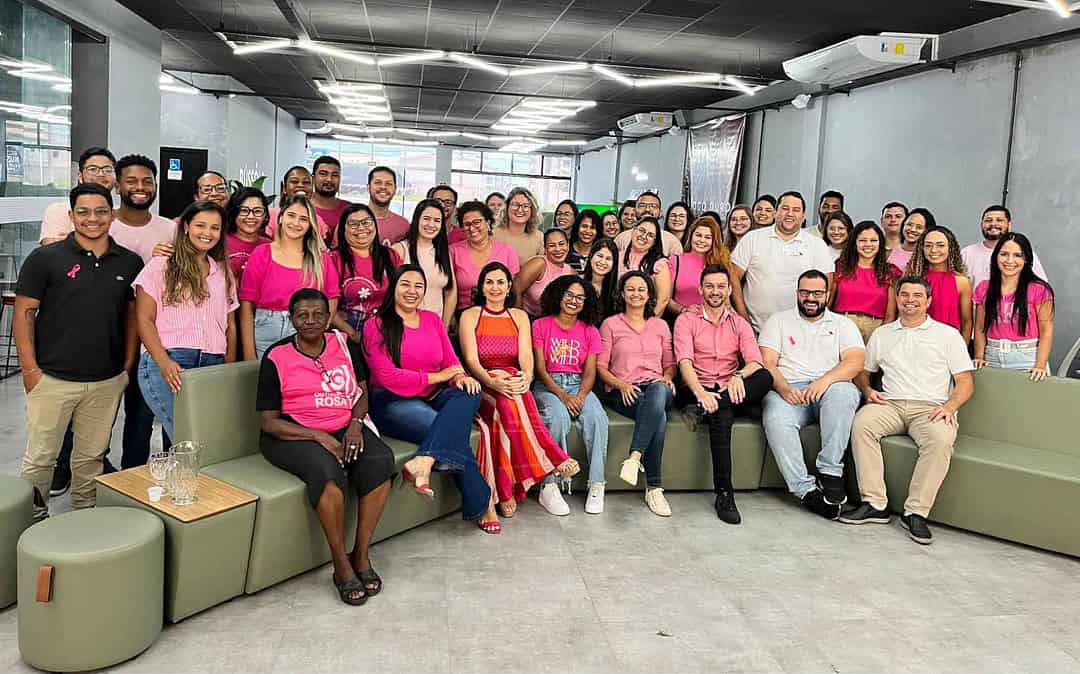 Registro de ação para o Outubro Rosa 2023, da Soma Urbanismo.