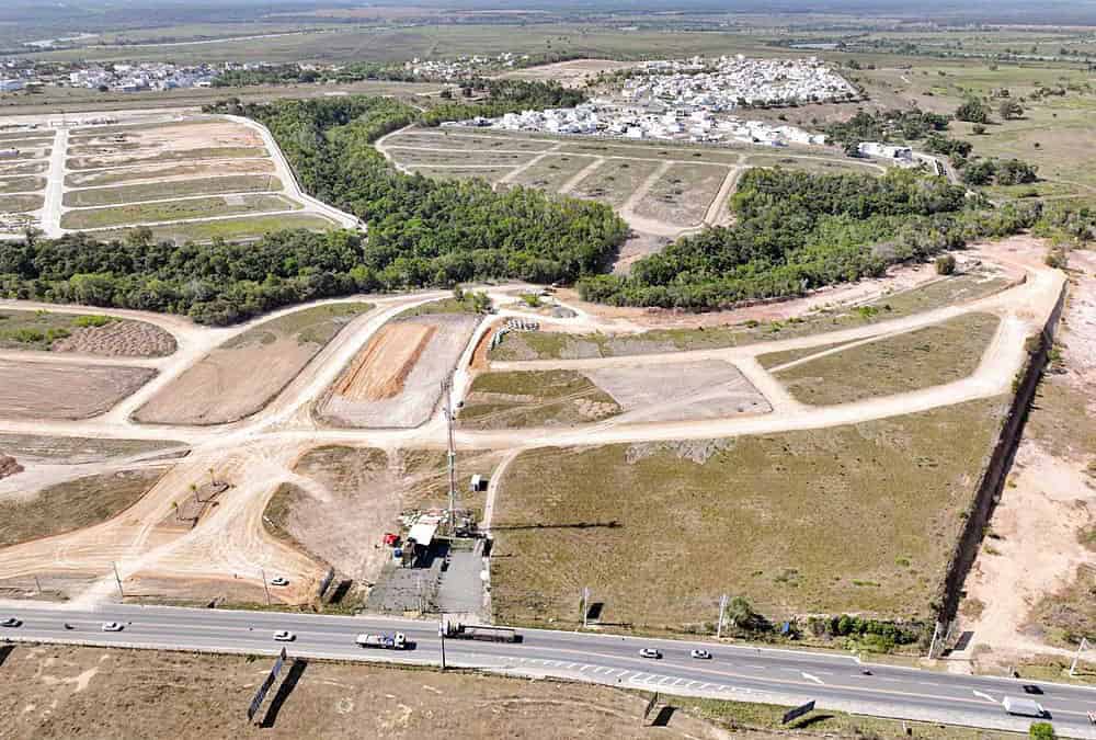 Imagem aérea das obras do Residencial Reserva Jardim II, da Soma Urbanismo.