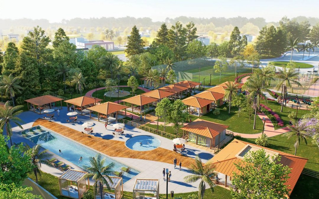 Imagem perspectiva do Residencial Golden Mundaí II, em Porto Seguro, ilustra post sobre locação por temporada, do blog da Soma Urbanismo.