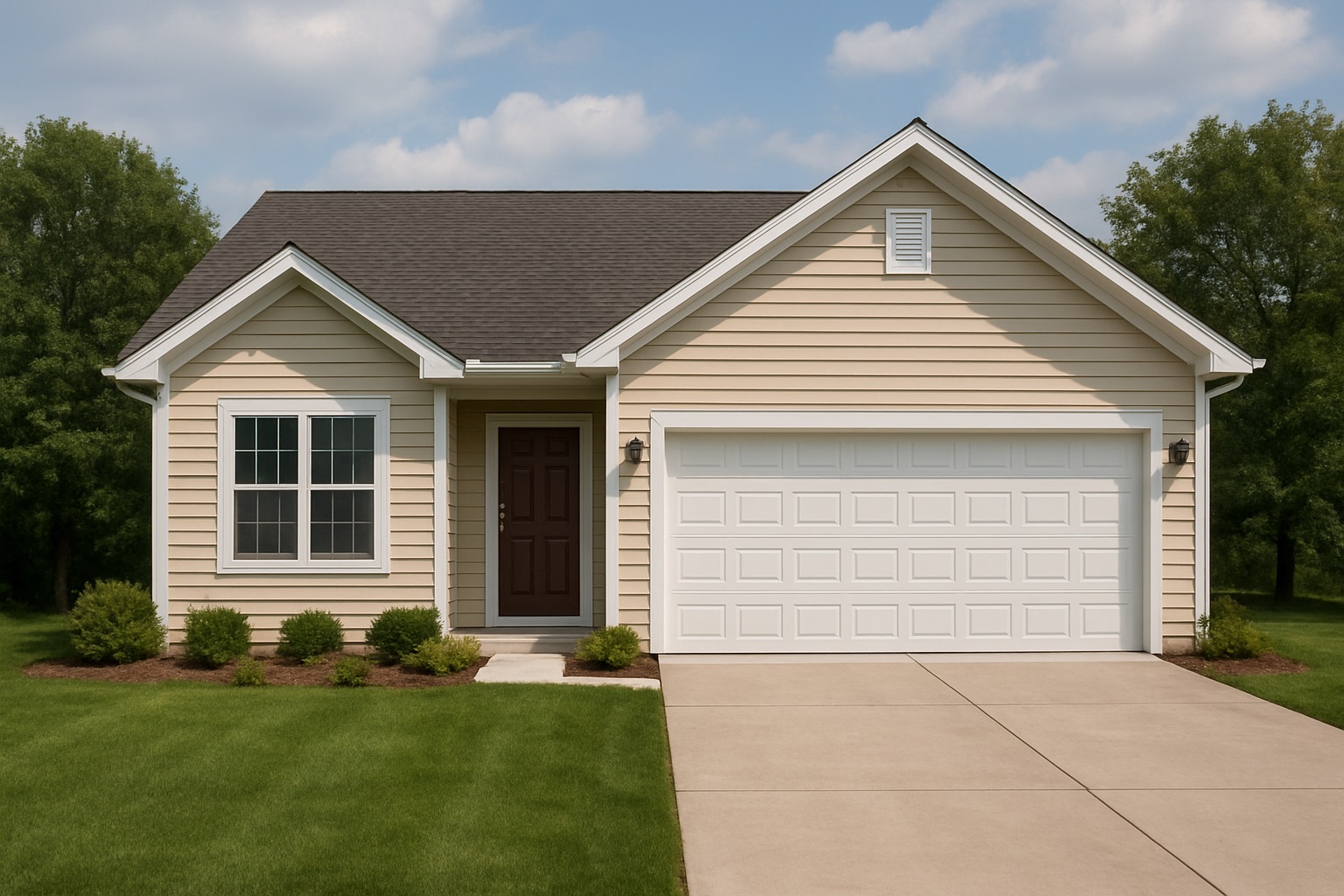 Casa térrea com garagem, janela e porta. Imagem ilustrativa para post sobre a volta das casas térreas em 2026, do blog da Soma Urbanismo.