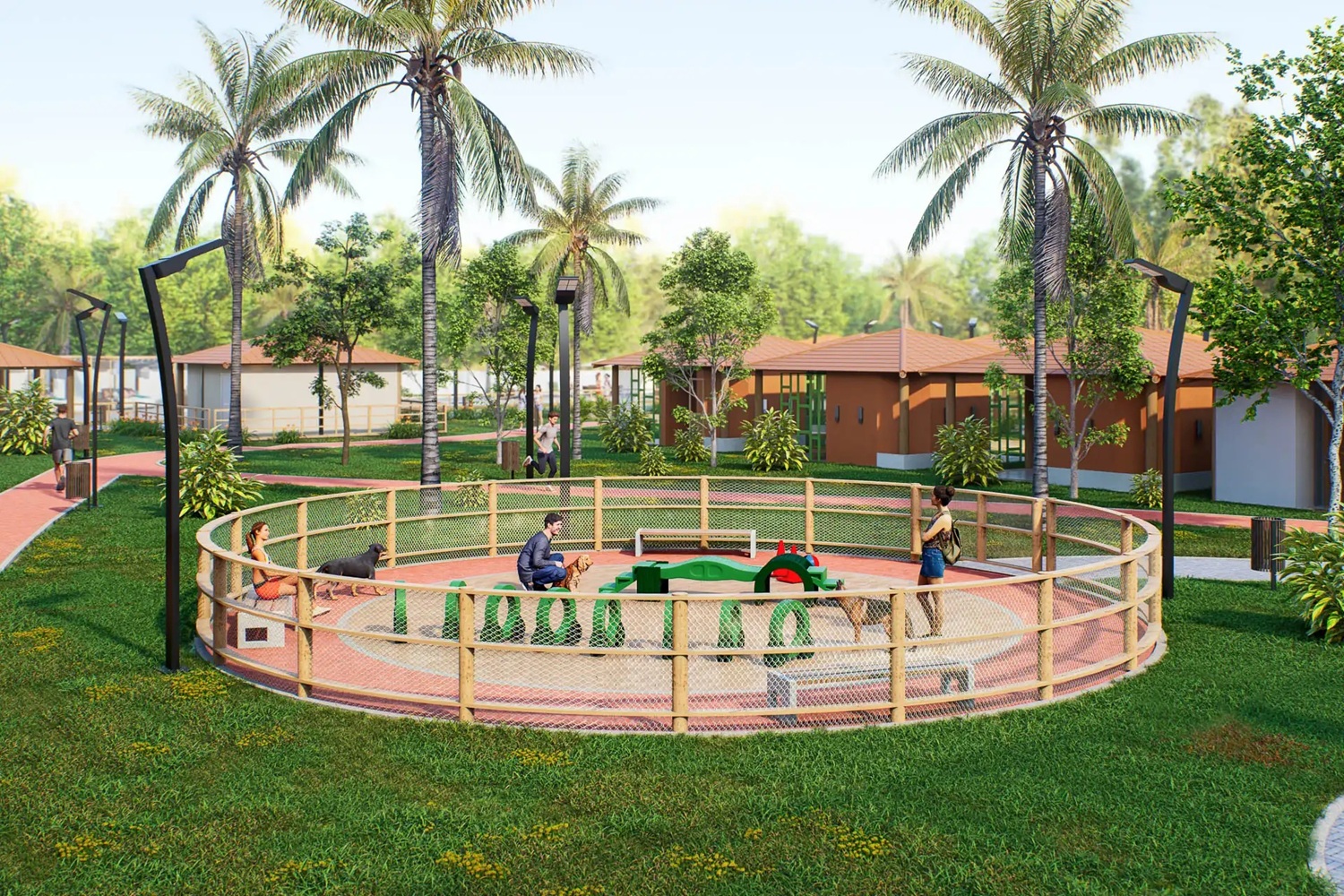 Espaço pet de empreendimento Soma Urbanismo ilustra post sobre os cuidados com os pets no verão, do blog da loteadora capixaba.