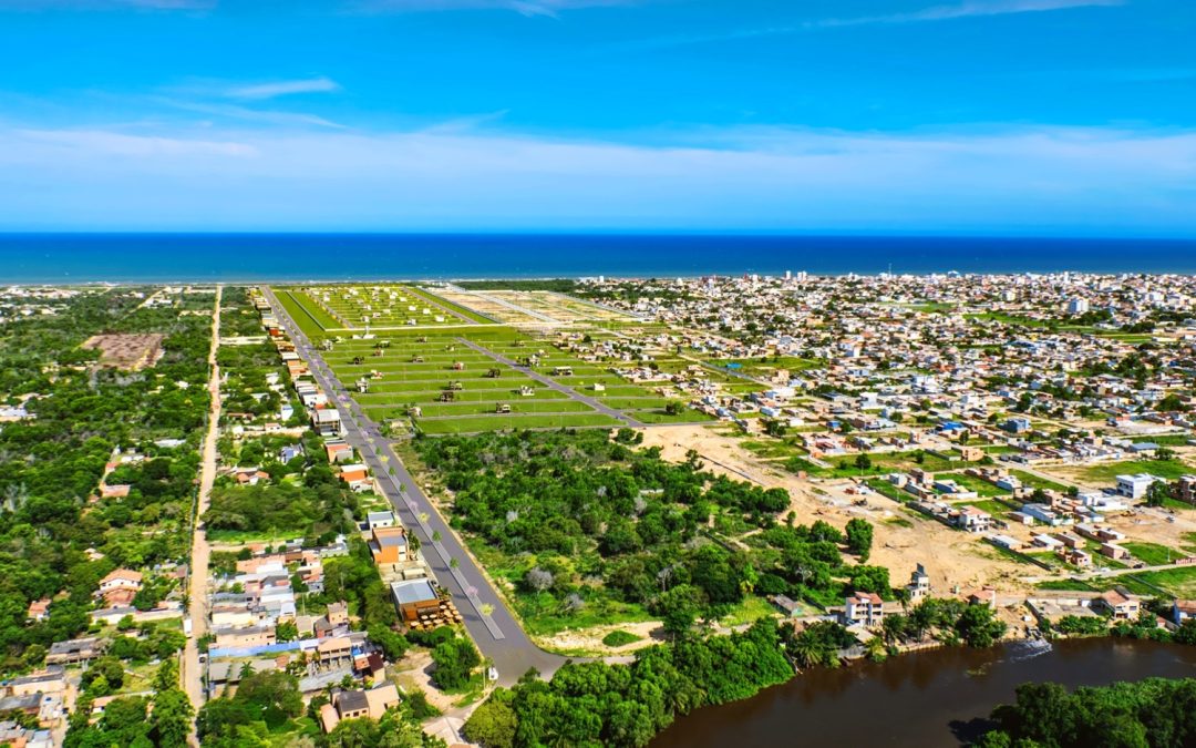 Visão aérea de Guriri, lado Norte, no novo Soma Vibe.